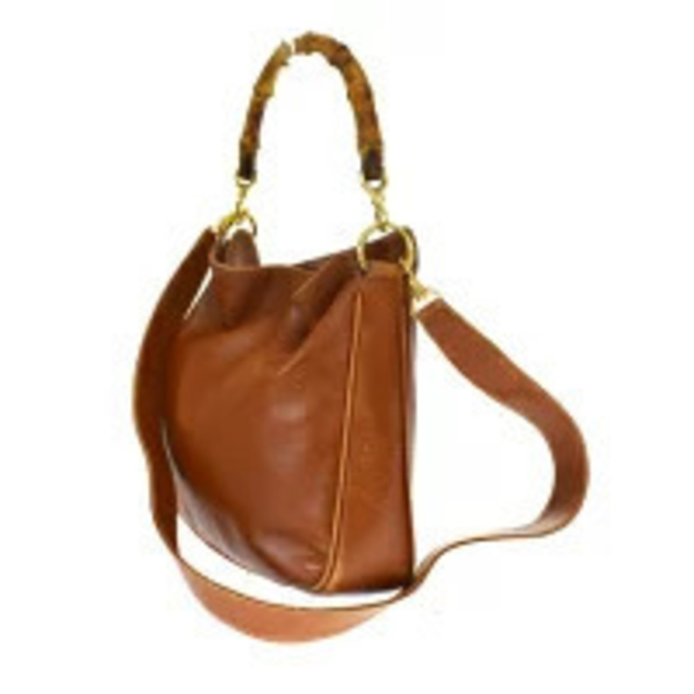 Gucci Handbag Bamboo Leather Brown Bag Shoulder Brown